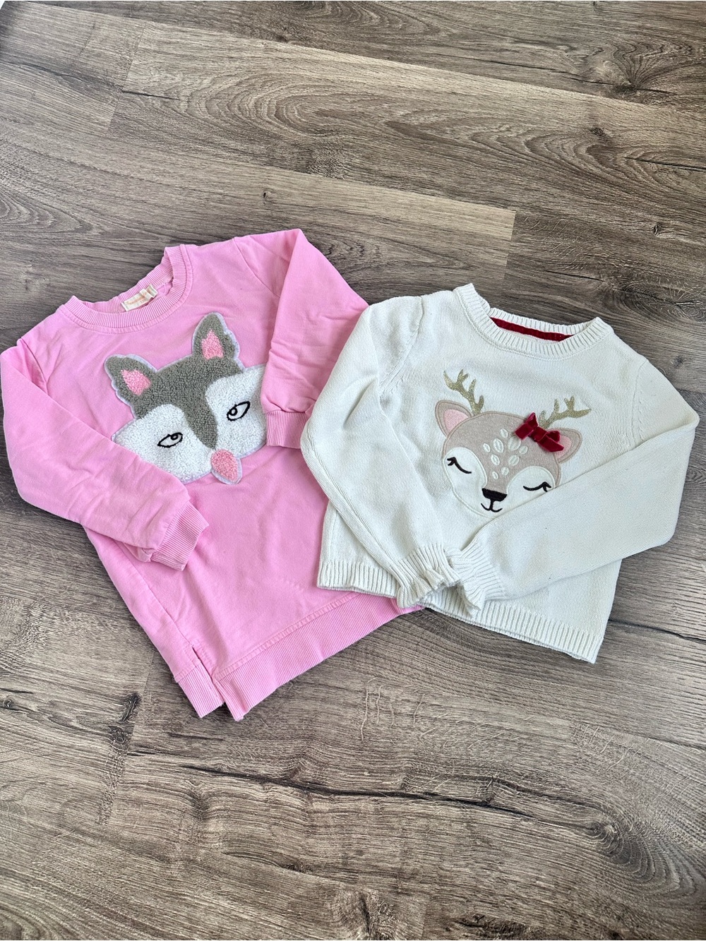 Bundle of Girls Pink Fox Pullover Top - Brand Unspecified